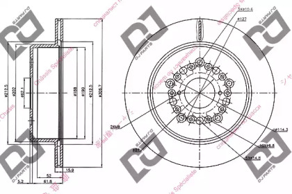 Тормозной диск DJ PARTS BD1022